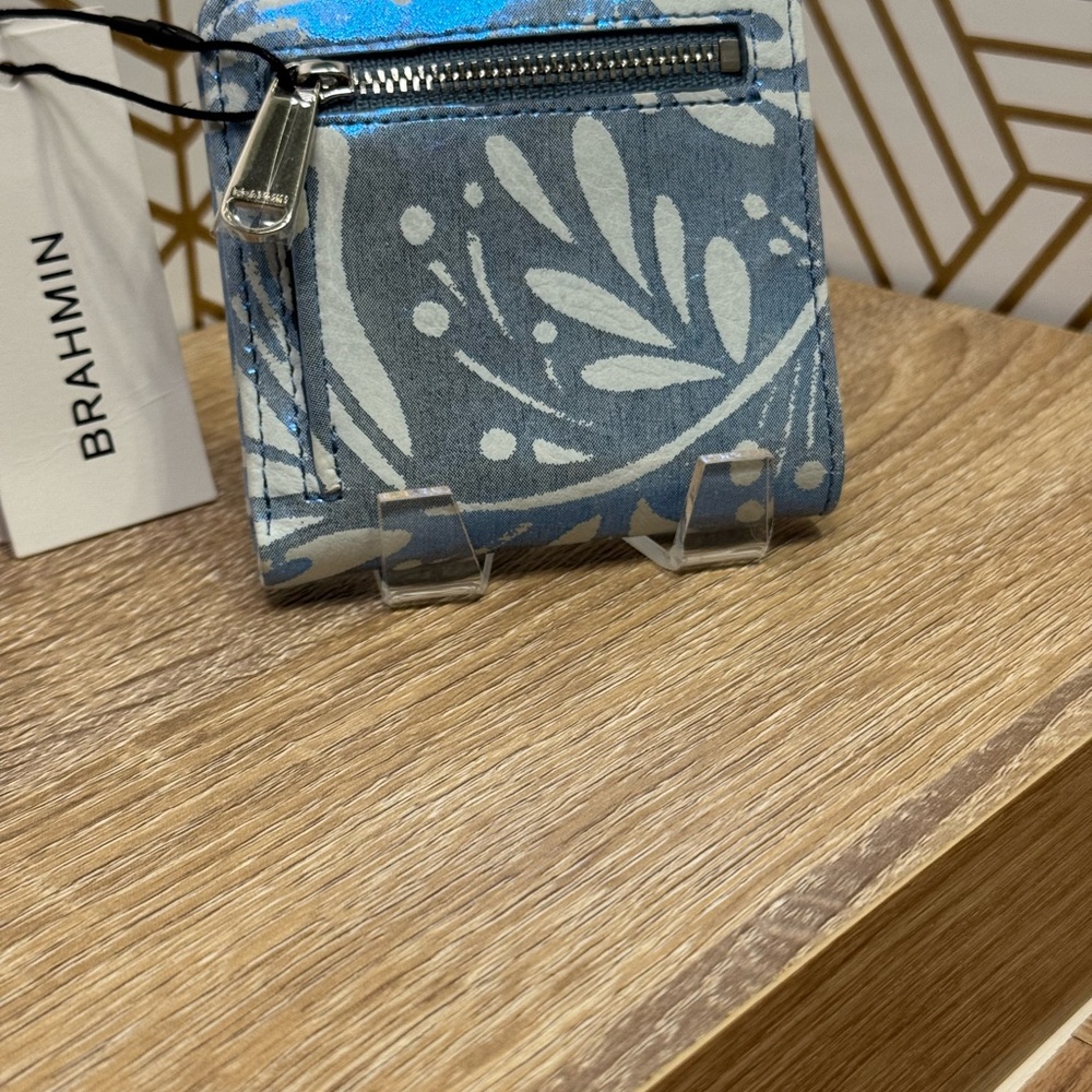 NWT Brahmin Jane Bellbottom Blue Lucent Wallet - Picture 3 of 15